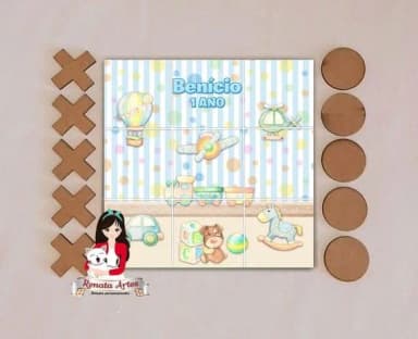 Jogo da Velha Personalizado Brinquedos Vintage