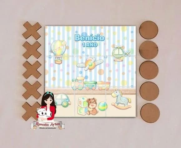 Jogo da Velha Personalizado Brinquedos Vintage