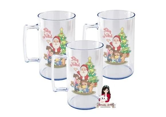 Caneca Acrílica 500ml Natal 2025