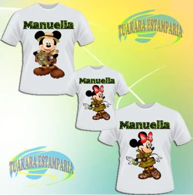 Kit 3 Camisetas - Safari