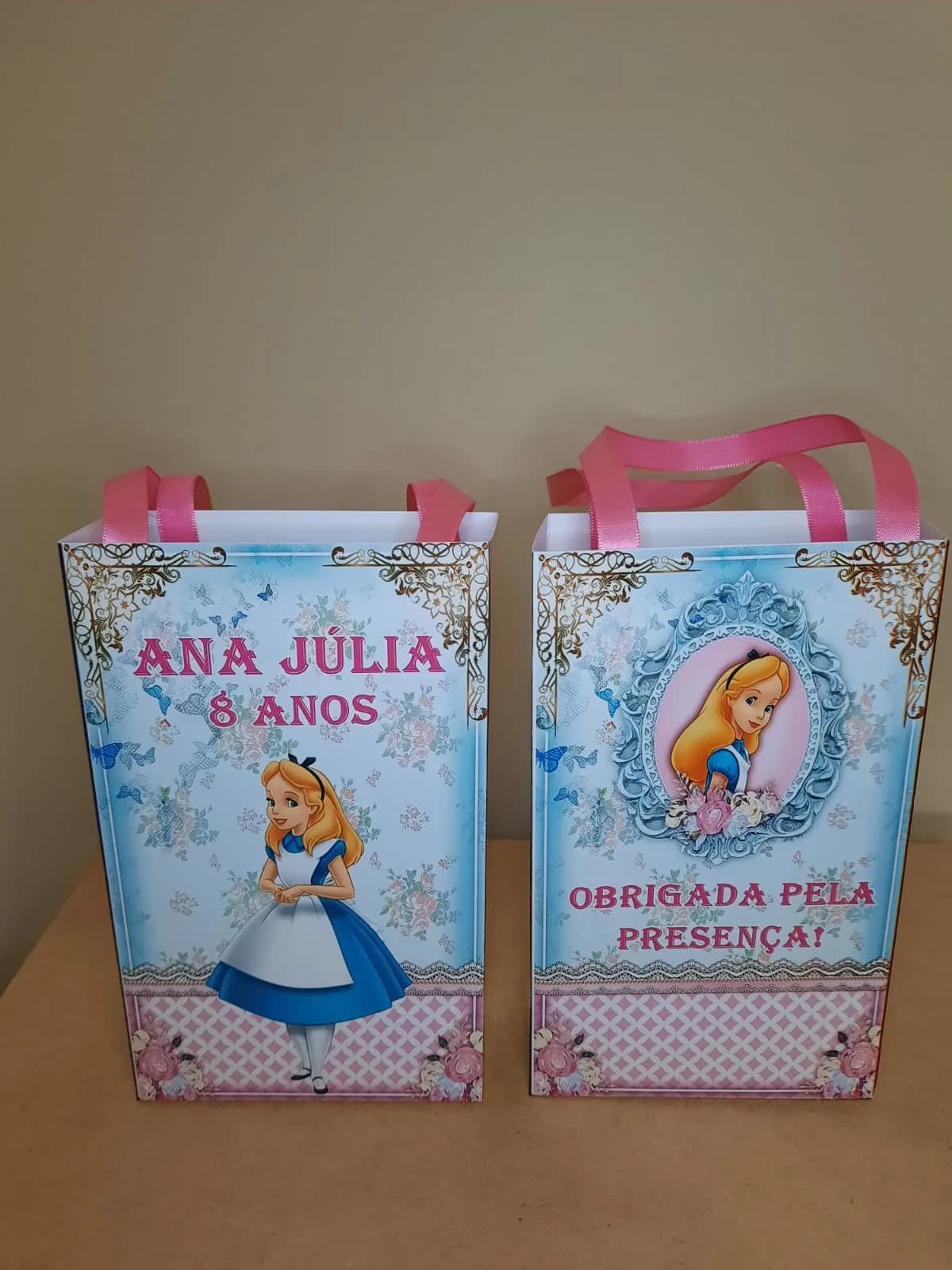 Sacolinhas Personalizadas Alice no Pais das Maravilhas para Lembrancinhas