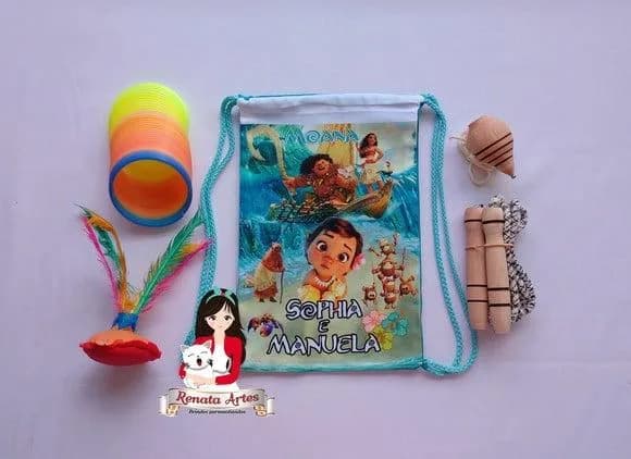 Mochila Boa Infância Personalizada Tema Moana