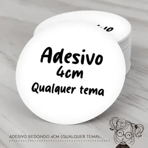 Adesivo Redondo 4cm (qualquer Tema)