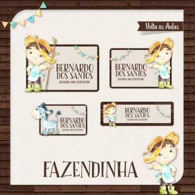 60 Etiquetas Fazenda
