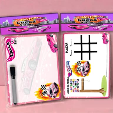 Lousa Magica Personalizada lembrancinhas Hot Wheels Rosa