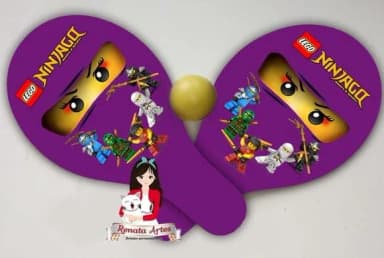 Raquetes de Ping Pong Tema Ninjago Nya