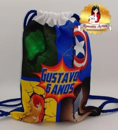 Mochila Personalizada Tema os Vingadores