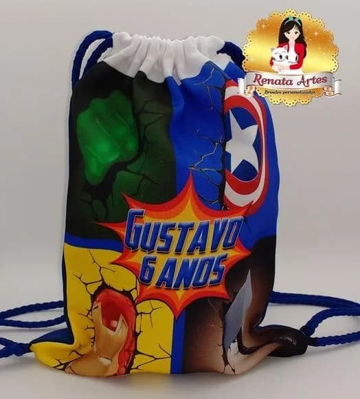 Mochila Personalizada Tema os Vingadores