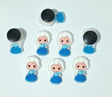 Pins para Crocs Frozen 2,5cm Emborrachado 6 Unidades