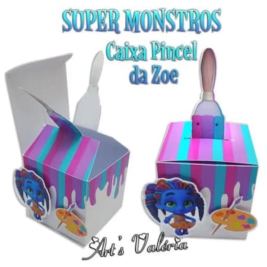 Caixa Pincel da Zoe - Super Monstros em Ação