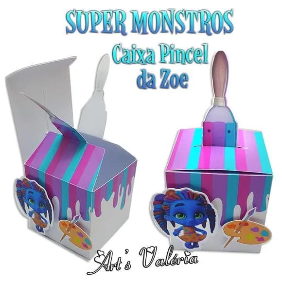 Caixa Pincel da Zoe - Super Monstros em Ação