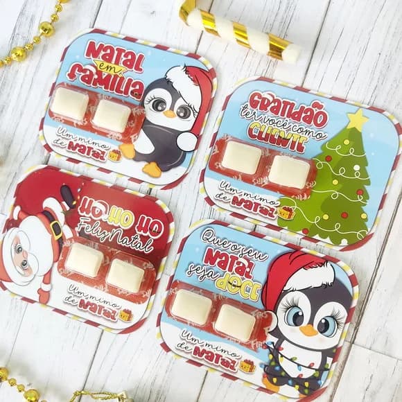 Card com Chiclete - Natal