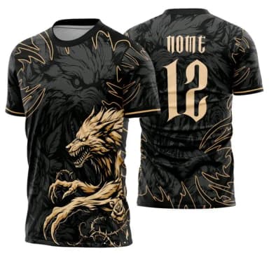 Arte Vetor Camisa Interclasse Lobo Mod-901