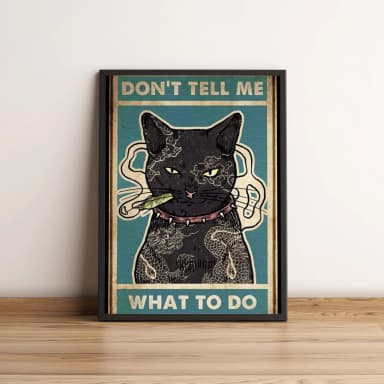 Quadro Gato Don't Tell Me 101