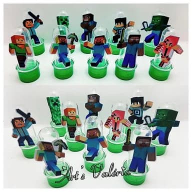 Mine Tubete com apliques Minecraft - 8cm