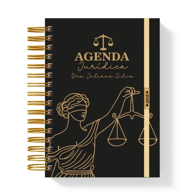 Agenda Jurídica Personalizada 2027 para Advogados Deusa da Justiça Planner Jurídico