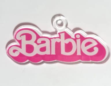 Pingente Nome Barbie Acrilico Impresso - 4 Unidades