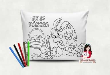 Almofada Pinte e Lave Páscoa 3