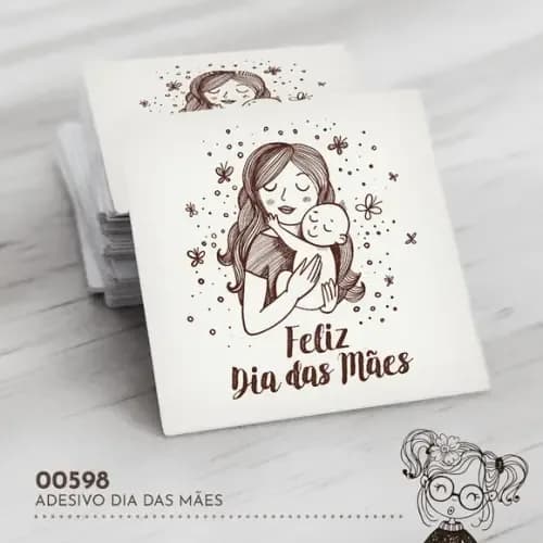 Adesivo Quadrado Dia das Mães - 00598