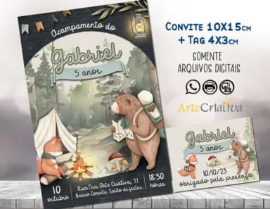 Convite Digital C/tag Acampamento Bosque 2