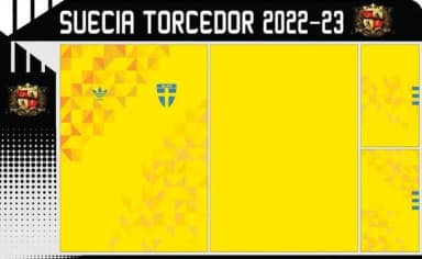 Vetor Da Camisa Suecia Torcedor 2022-2023