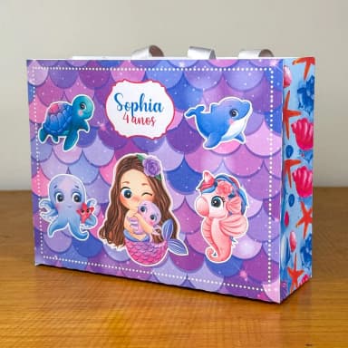 PEGUE E MONTE - Sacolinhas Personalizadas SEREIA - Decoração de Festa | Lembrancinhas | Aniversário | Personalizados