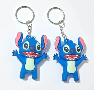 Chaveiro Stitch 5,5cm Emborrachado Pacote com 2 Unidades