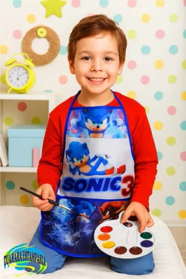 Avental Infantil Sonic 3