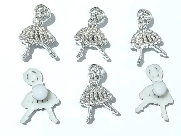 Pins para Sandália Bailarina Abs Pacote com 6 Unidades