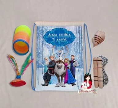 Mochila Boa Infância Personalizada Tema Frozen