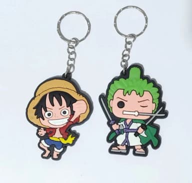 Chaveiro One Piece Monkey D. Luffy e Roronoa Zoro - 4 Peças
