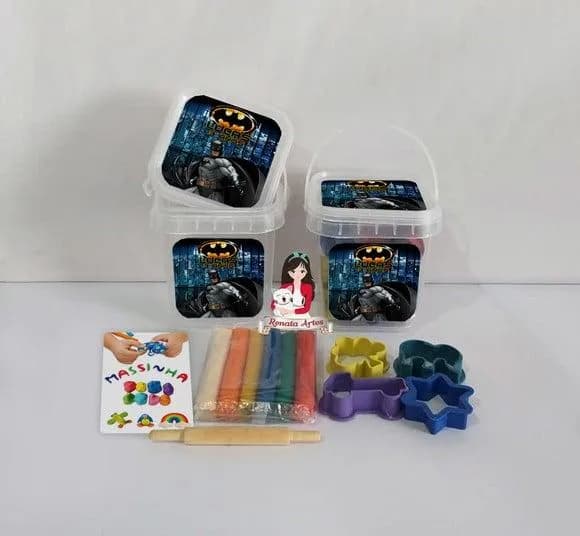 Kit Massinha no Baldinho Personalizado Batman