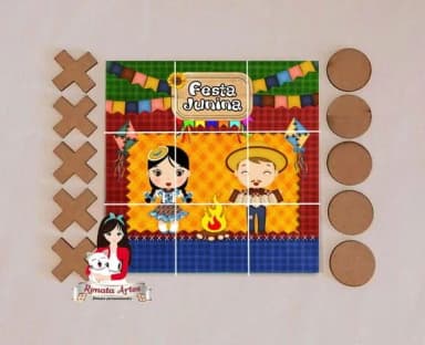 Jogo da Velha Personalizado Festa Junina