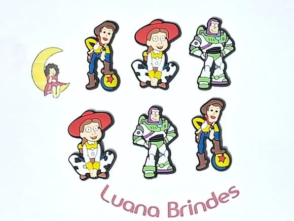 Aplique Toy Story Emborrachado Pacote com 6 Unidades