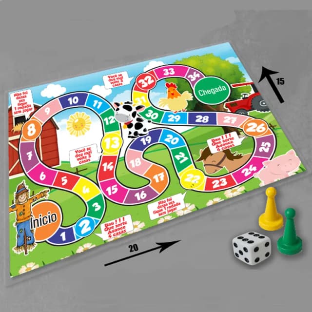 Jogo de Tabuleiro Personalizado Fazendinha