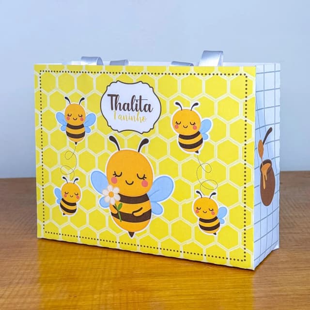 PEGUE E MONTE - Sacolinhas Personalizadas ABELHINHA - Decoração de Festa | Lembrancinhas | Aniversário | Personalizados