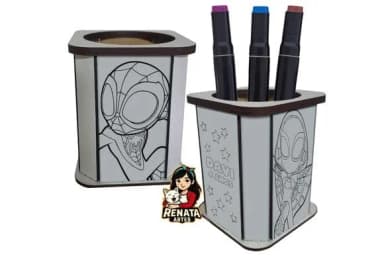 Porta Lápis para Colorir Spidey