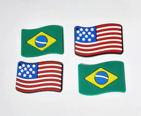 Aplique Bandeira Emborrachado Pacote com 6 Unidades