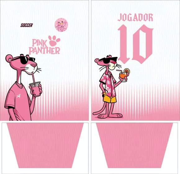 Arte Vetor Camisa Interclasse Pantera Rosa Mod-258