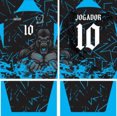 Arte Vetor Camisa Interclasse Gorila 381