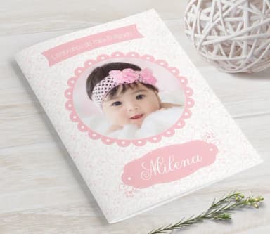 Livrinho de Orações para Batizado com Fotos do Bebê