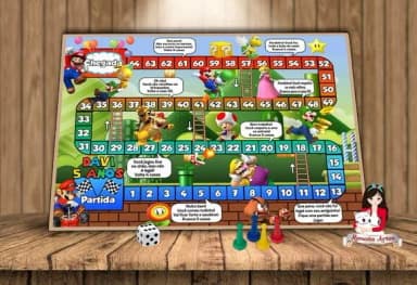 Tabuleiro Educativo Personalizado Super Mario Bross