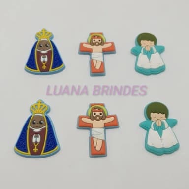Kit Apliques Religiosos de Borracha 3 Kits