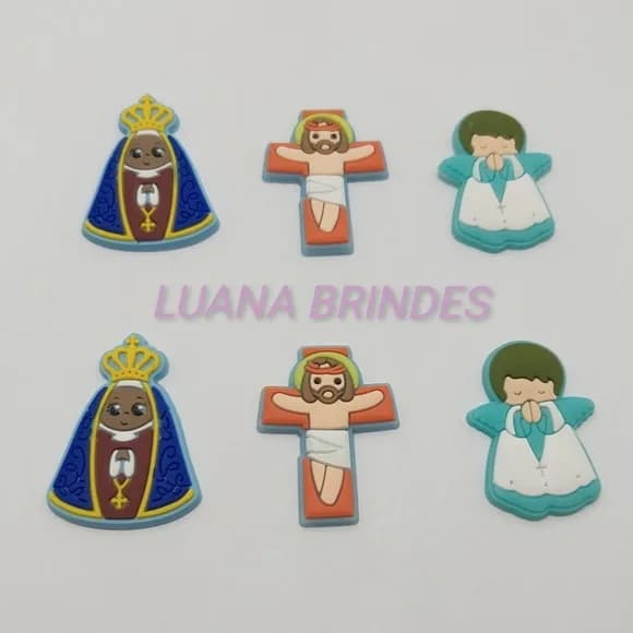 Kit Apliques Religiosos de Borracha 3 Kits