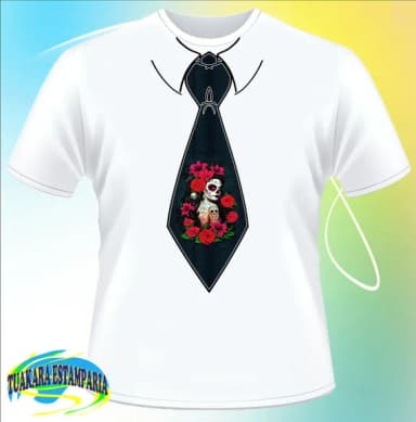 Camiseta Gravata - CAVEIRA MEXICANA 01
