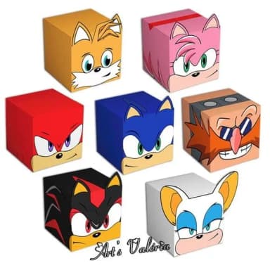 Caixa Cubo Turma Do Sonic