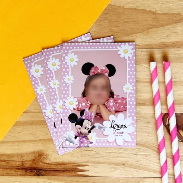 Imãs Lembracinhas Minnie Rosa -10x7cm