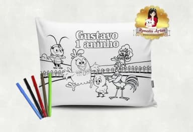 Almofada Pinte e Lave Galinha Pintadinha