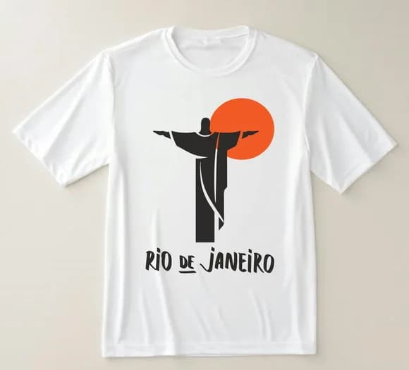 Camiseta Cristo Redentor Minimalista Rio de Janeiro