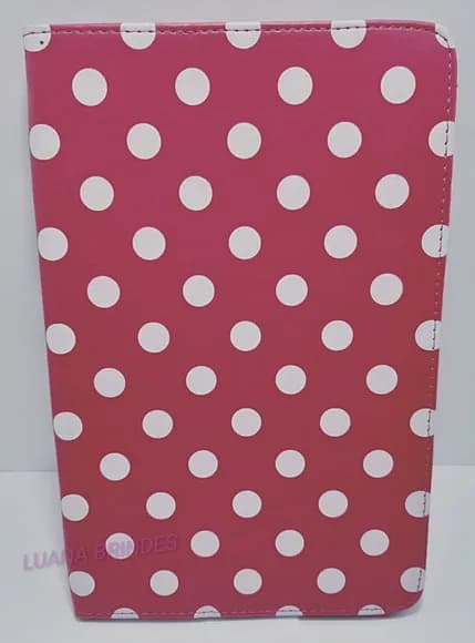 Capa Rosa de Couro para Tablet - 1 Unidade